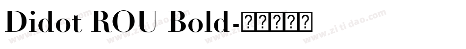 Didot ROU Bold字体转换